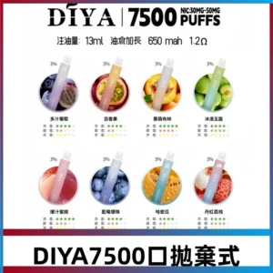 DIYA叮啞7500口拋棄式可充電大容量一次性電子煙