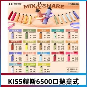 鎧斯KIS5一次性 6500口磁吸式 自由混搭拋棄式電子煙#18個口味#